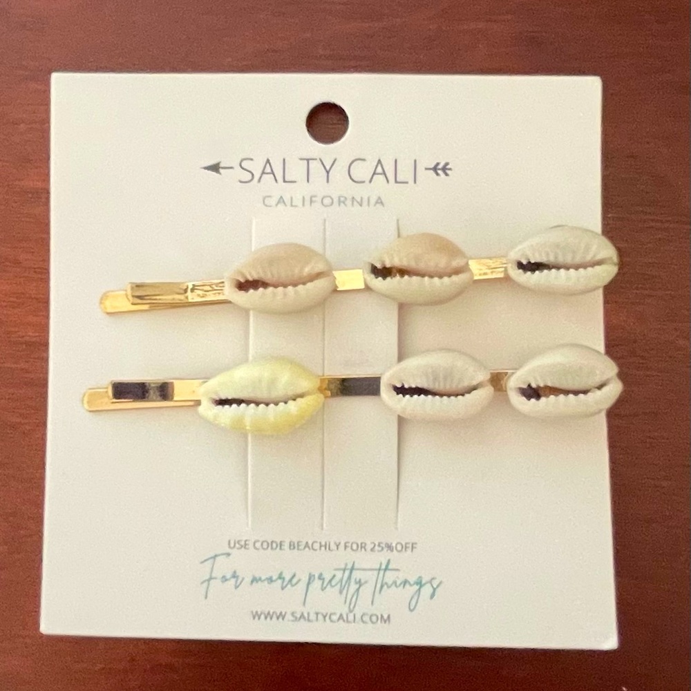 Triple Puka Shell Hair Pins